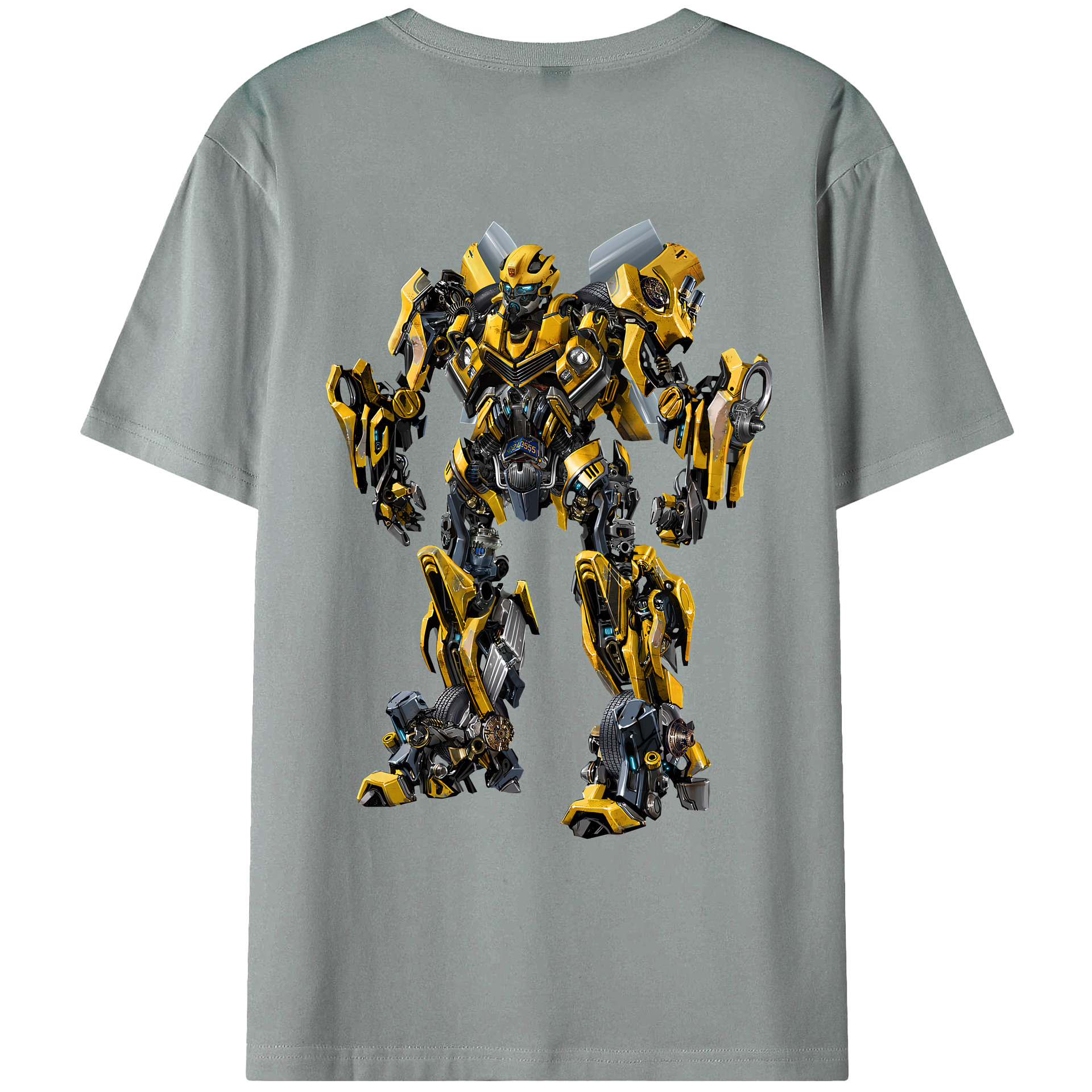 （画像用） Transformers トランスフォーマー 綿100％ メンズ半袖Tシャツ（バックプリント） 通気性